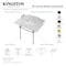 Kingston Brass 36 Carrara Marble Console Sink with Brass Legs, Marble WhiteMatte Black LMS3630MBSQ0 - alternate 2